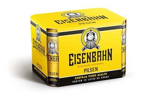 Cerveja Eisenbahn Pilsen Lata 350ml - Pack 12 Unidades