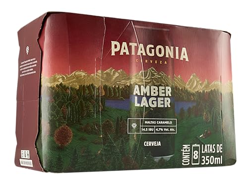 Cerveja Patagonia Amber Lager Lata 350ml - Pack 8 Unidades